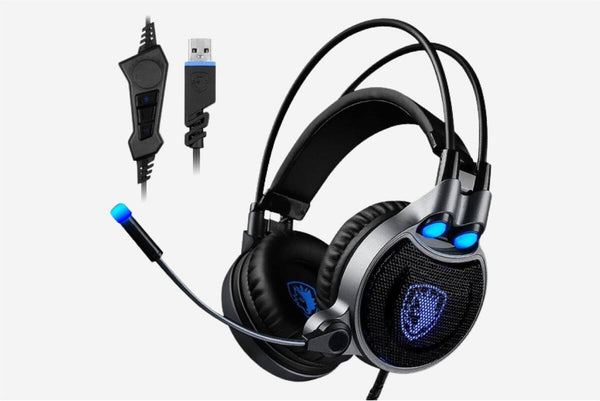 SADES Gaming Headset SA R1 USB 7.1 CH LED Black