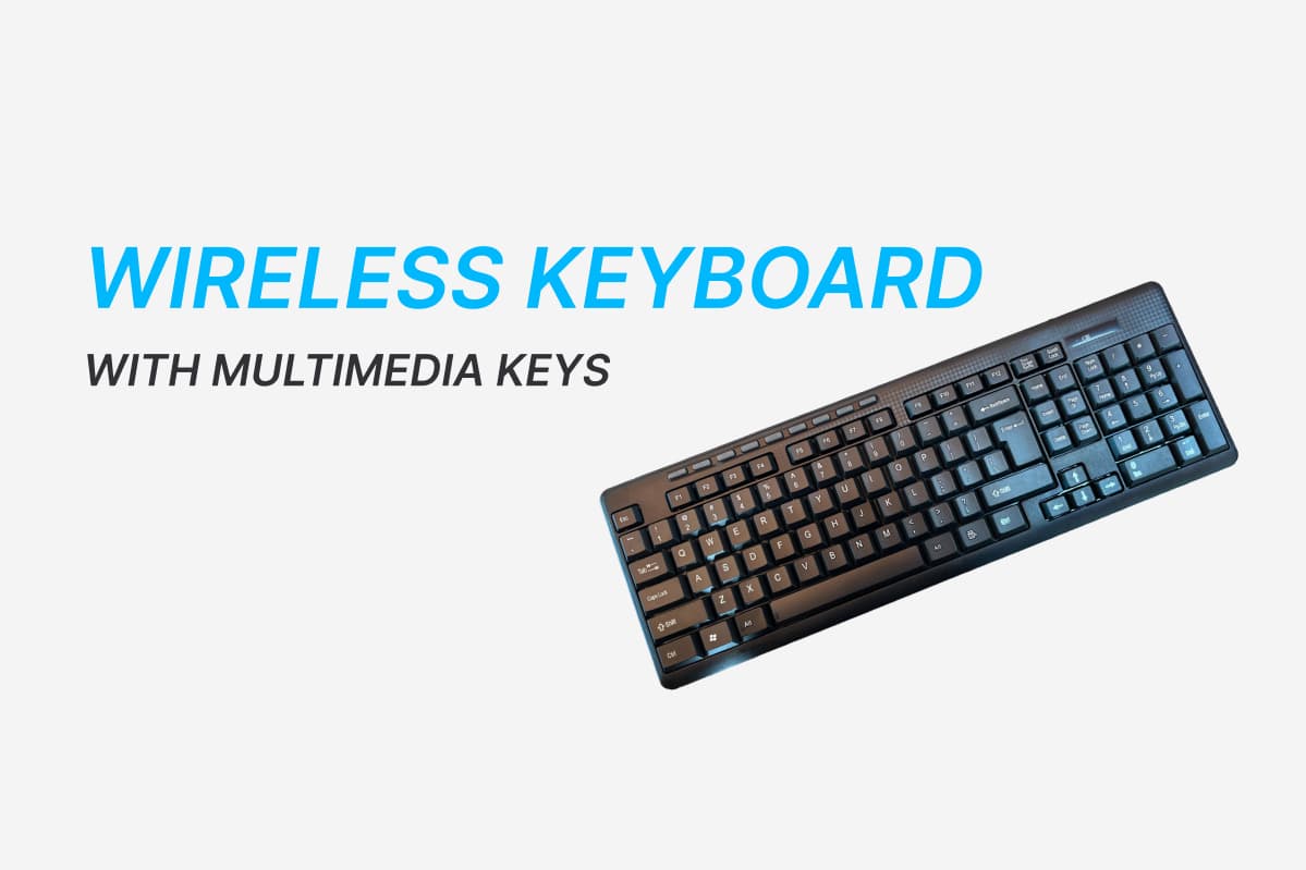 Wireless Keyboard with Multimedia Keys for ExtendTyping
